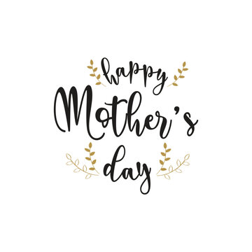 Hand Drawn Happy Mother's Day Calligraphy Text Vector Design.