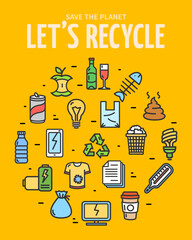 Wall Mural - 24_03_lets_recycle_poster.eps