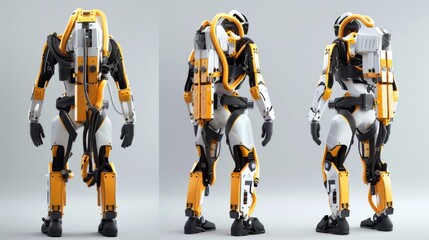 Poster - Two Robots Featuring Yellow and Black Parts