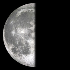 Wall Mural - third (last) quarter (moon phase), 