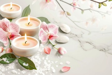 Poster - Group of candles on a table, suitable for home decor or event decorations