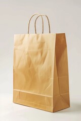 Poster - A simple brown paper bag sitting on a table. Suitable for various concepts
