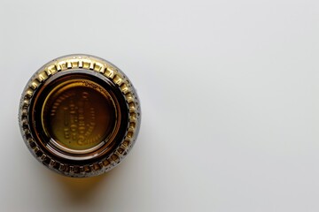 Canvas Print - Close up of a bottle of beer on a table. Suitable for food and beverage concepts