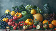 Assortment of fresh fruits and vegetables