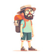 © whitecityrecords - A man with a beard and glasses is wearing a hat and carrying a backpack
