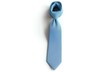 A blue neck tie displayed on a white surface. Perfect for fashion or business concepts