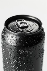 Wall Mural - Close-up of a cold, dewy soda can. Ideal for beverage ads