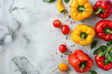Poster - Fresh vegetables on a wooden table, perfect for food blogs or recipes