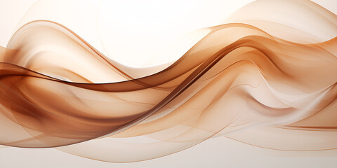 Poster - Coffee background, soft waves in brown tones	