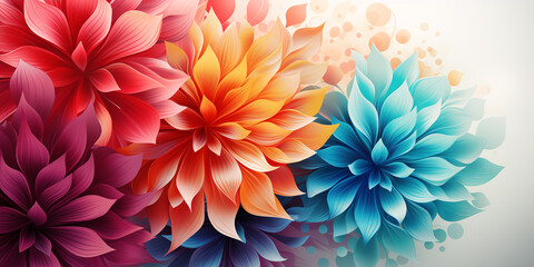 Wall Mural - Abstract floral bright background