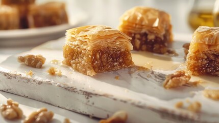 Aufkleber - Close up of various food items on a table, suitable for food and restaurant concepts