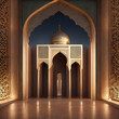  Artifical Intelligence generated  islamic architecture illustration.. AI generated image, ai
