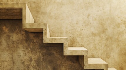 Aufkleber - A set of stairs leading up to the top of a building. Ideal for architectural and urban design concepts