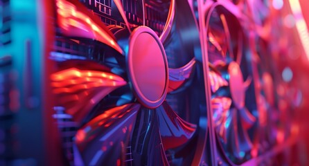 Canvas Print - a close up of a computer fan