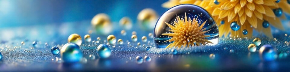 Wall Mural - Abstract surrealistic illustration fantasy dew bubbles, background for design	