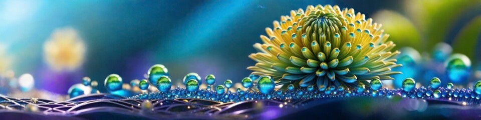 Wall Mural - Abstract surrealistic illustration fantasy dew bubbles, background for design	