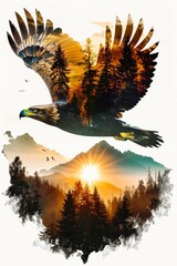 Wall Mural - eagle in the sky