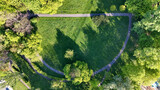 Fototapeta  - Park Traugutta w Warszawie widok z góry