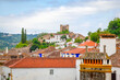 Beautiful Castle and old  town Obidos, Portugal, in summer day