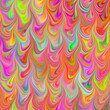 colorful wavy wobbly combed or raked artwork design