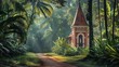 Church in a tropical forest