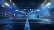 Empty ring boxing arena background generative ai
