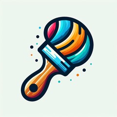 layful creative colorful paintbrush icon