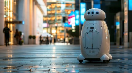 Poster - Robot Sitting in City Center