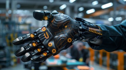 Poster - Robotic Hand Operating in Factory
