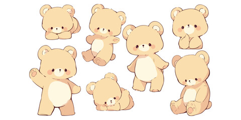 Wall Mural - bear clipart vector for graphic resources