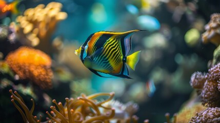 marine life in an aquarium generative ai