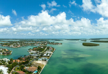 Wall Mural - Coastline aerial view of Marco Island off the Gulf of Mexico