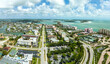Coastline aerial view of Marco Island off the Gulf of Mexico
