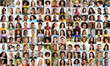 Colorful collage of individual portraits from diverse backgrounds