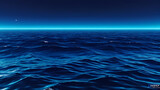 ocean background image,nighttime,aurora,blue ocean,Generative AI