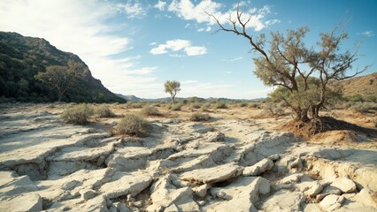 Wall Mural - tree in the sand