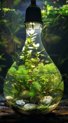 Sticker - Eco-friendly light bulb aquarium design