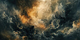 Fototapeta  - Doomsday Prophecy: The Dark Clouds and Stormy Skies - Picture dark clouds and stormy skies, illustrating the apocalyptic beliefs often associated with cults