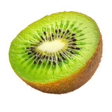 A halved kiwi fruit isolated on transparent background