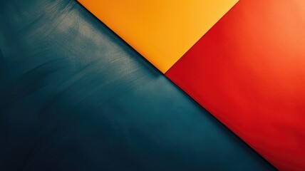 Wall Mural - Abstract geometric background with blue, yellow, and red triangular shapes