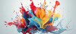 colorful watercolor ink splashes, paint 292