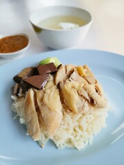 Canvas Print - Rice steamed with chicken Chinese food