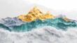 colorful mountains and river pattern illustration poster background