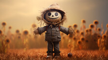 Scarecrows Autumn Icon 3d