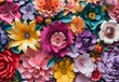 Colorful Paper Flower Background for Joyful Designs