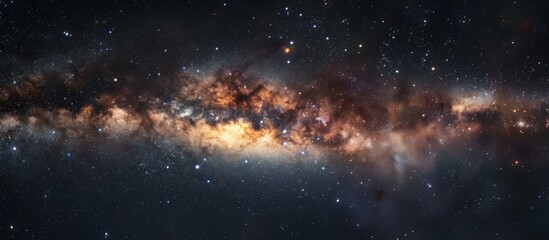 Wall Mural - observing the stunning milky way galaxy with numerous luminous stars shining brightly in the boundle