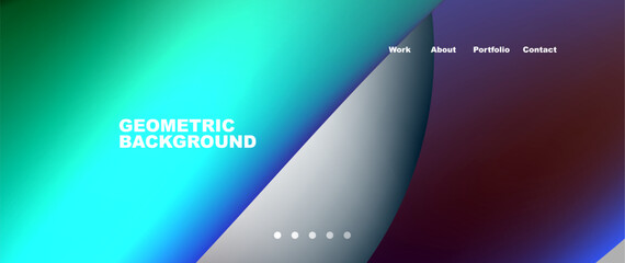 Aufkleber - This gradient geometric background features a mix of colors like electric blue, inspired by the sky and air travel. It is perfect for branding, gadget interfaces, and display devices