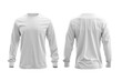 © adri - Blank Long sleeve T shirt for men template, white color with light background