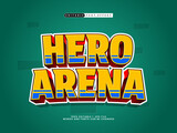 Fototapeta Na ścianę - hero arena editable text effect in hero style