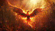 Artistic Style Painting Drawing Artwork of Phoenix Aspect 16:9 Perfect for Wall Art Print on Demand Merch